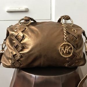 Gold Michael Kors purse